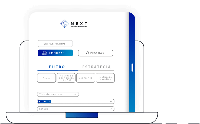 Filtros de segmentação Plataforma Next - Inteligência de Mercado